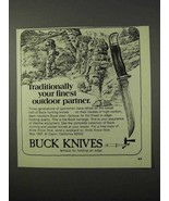 1975 Buck Knives Ad - Your Finest Outdoor Partner - £14.78 GBP