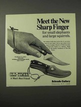 1975 Schrade Old-Timer Sharp Finger Knife Ad - £14.55 GBP