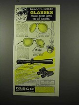 1975 Tasco Optics Ad - #1135 Deluxe Sure Grip Glasses - $18.49