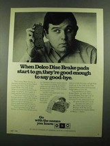 1976 AC Delco Disc Brake Pads Ad - Say Good-Bye - £14.44 GBP