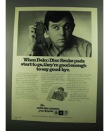 1976 AC Delco Disc Brake Pads Ad - Say Good-Bye - £14.81 GBP