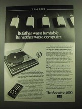 1976 Accutrac 4000 Turntable Ad - Mother Was Computer - $18.49
