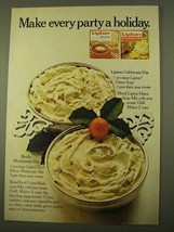 1970 Lipton Onion Soup and Beef Flavor Mushroom Mix Ad - $18.49