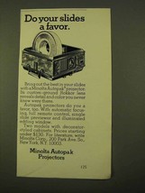 1970 Minolta Autopak Projector Ad - Do Slides a Favor - $18.49