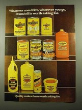 1976 Pennzoil Oil Ad - Whatever You Drive - £14.81 GBP