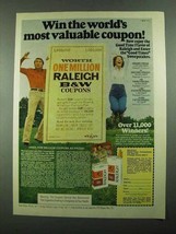 1976 Raleigh Cigarettes Ad - Most Valuable Coupon - £13.89 GBP