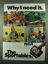1976 RCA Sportable Model AU097 Television Ad - Need It - $18.49