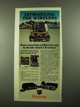 1976 Royce CB Radio Ad - Introducing the Wireless - $18.49
