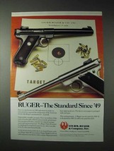 1990 Ruger Mark II Pistol Ad - The Standard Since '49 - $18.49