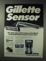 1992 Gillette Sensor Razor Ad - Adjusts to Your Face - $18.49