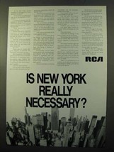 1970 RCA Research Ad - Is New York Really Necessary? - $18.49