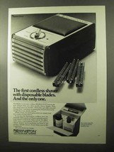 1970 Remington Shaver Ad - First With Disposable Blades - $18.49