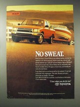1992 Toyota Pickup Truck Ad - No Sweat - £14.54 GBP
