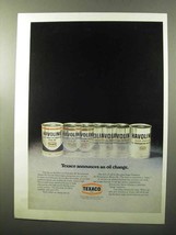 1970 Texaco Havoline Motor Oil Ad - An Oil Change - $18.49