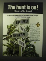 1970 The Yellow Pages Ad - The Hunt is On! - £14.55 GBP