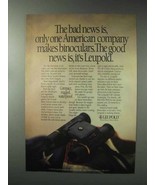 1993 Leupold Binoculars Ad - Only One American Makes - £14.54 GBP
