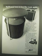 1970 Zenith Troubador Model Z590 Stereo Ad - Face Music - $18.49