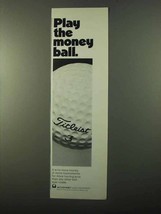 1971 Acushnet Titleist Golf Ball Ad - Play Money Ball - £14.46 GBP