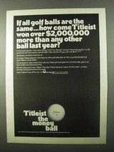 1971 Acushnet Titleist Golf Ball Ad - Won More Than - $18.49