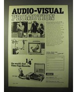 1971 Akai VT-100 Portable Video Tape Recorder Ad - £14.78 GBP