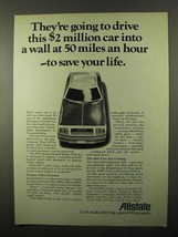 1971 Allstate Insurance Ad - Drive Into A Wall - $18.49