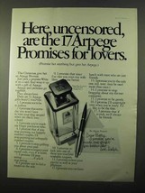 1971 Arpege Promise Perfume Ad - Here, Uncensored - £14.44 GBP