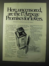 1971 Arpege Promise Perfume Ad - Here, Uncensored - £13.80 GBP