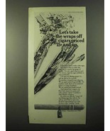 1971 Bering Cigars Ad - Let&#39;s Take the Wraps Off - £15.01 GBP