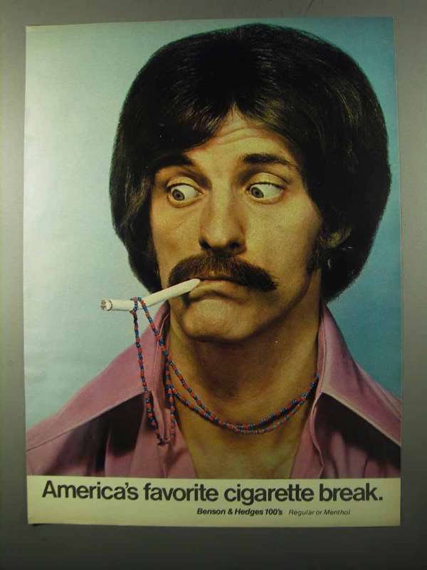 1971 Benson & Hedges Cigarettes Ad - Cigarette Break - $18.49