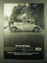 1971 Champion Spark Plugs Ad - Good Old Rolls - $18.49