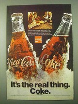 1971 Coca-Cola Soda Ad - It's the Real Thing. Coke! - $18.49