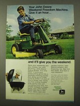 1971 John Deere Riding Mower Ad - Give it An Hour - $18.49