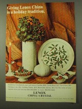 1971 Lenox China Ad - Fjord Vase, Holiday Platter + - $18.49