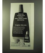 1971 Lensine Contact Lens Solution Ad - Wets, Cleans - £14.78 GBP