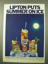 1971 Lipton Tea Ad - Puts Summer on Ice - £14.78 GBP