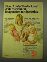 1971 Mattel Baby Tender Love Doll Ad - Talking, Living - $18.49