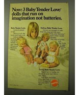 1971 Mattel Baby Tender Love Doll Ad - Talking, Living - £14.78 GBP