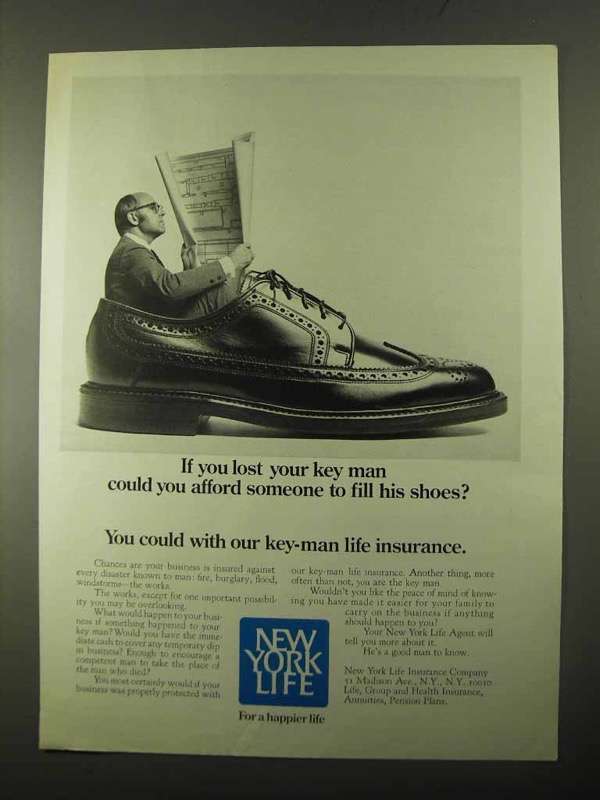 1971 New York Life Insurance Ad - Lost Your Key Man - £14.50 GBP