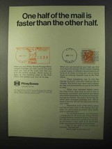 1971 Pitney-Bowes Postage Meter Ad - Faster Than - £14.45 GBP