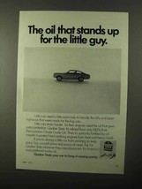 1971 Quaker State Motor Oil Ad - For the Little Guy - $18.49