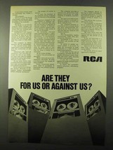 1971 RCA Computers Ad - Are They For Us or Against Us? - $18.49