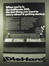1971 Sears DieHard Batteries Ad - in California 500 - £14.60 GBP
