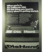 1971 Sears DieHard Batteries Ad - in California 500 - £14.81 GBP