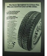 1971 Sears Dynaglass Ice &amp; Snow Tire Ad - You Need It - £14.78 GBP