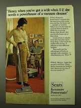 1971 Sears Kenmore Powermate Vacuum Ad - Powerhouse - £14.78 GBP