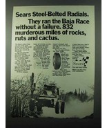 1971 Sears Steel-Belted Radial Tires Ad - Baja Race - £14.54 GBP