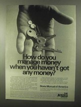 1971 State Mutual of America Ad - Manage Money - £14.50 GBP