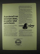 1974 Gulf Oil Ad - Car Doesn&#39;t Run on Octane Alone - £14.56 GBP
