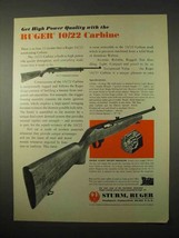 1974 Ruger 10/22 Carbine Ad - High Power Quality - $18.49