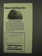 1975 Eddie Bauer Watch Cap Classic Ad - Meet Cold - £14.82 GBP
